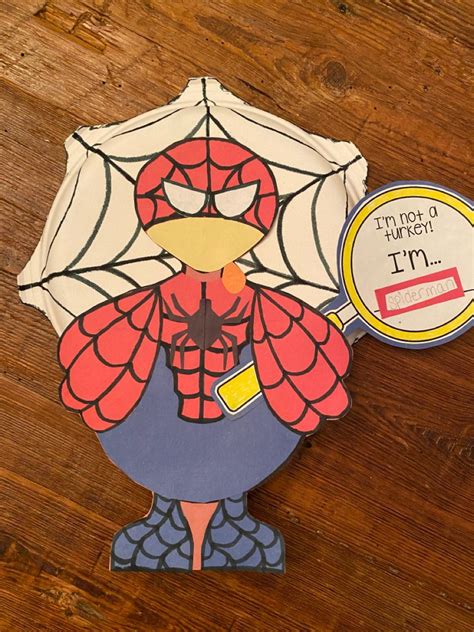 Spiderman Turkey Template